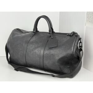 Louis Vuitton Keepall Bandouliere 50 Empriente Monogram Duffle Bag
